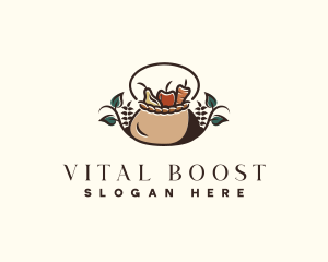 Vegan Fruit Basket logo design