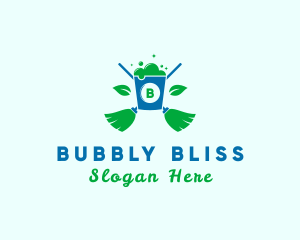 Natural Sanitation Cleaning logo design