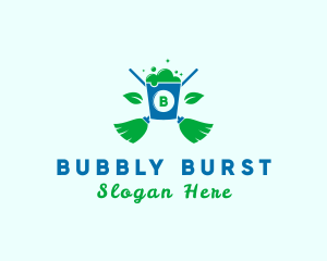 Natural Sanitation Cleaning logo design