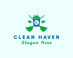 Natural Sanitation Cleaning logo design