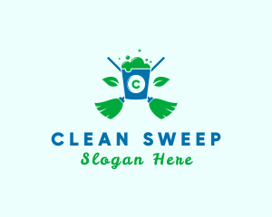 Natural Sanitation Cleaning logo design