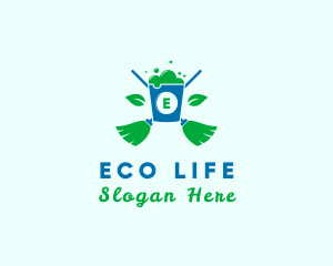 Natural Sanitation Cleaning logo design