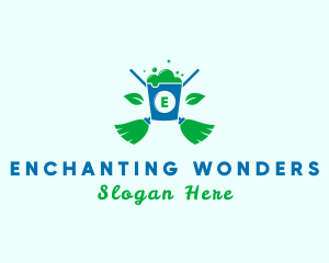 Natural Sanitation Cleaning logo design