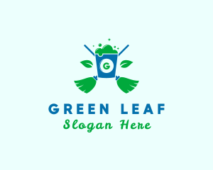 Natural Sanitation Cleaning logo design