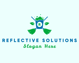 Natural Sanitation Cleaning logo design