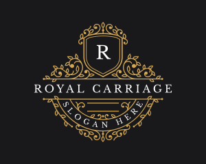 Floral Royal Shield logo design