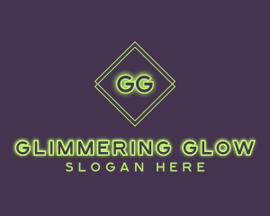 Glowing Futuristic Tech  logo design