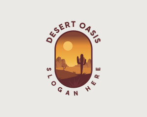 Dry Desert Landscape logo design