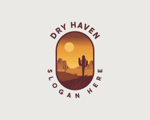 Dry Desert Landscape logo design