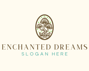 Whimsical Mushroom Plant logo design