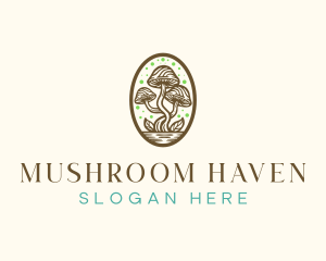 Whimsical Mushroom Plant logo design