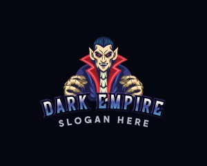 Dracula Vampire Monster logo design