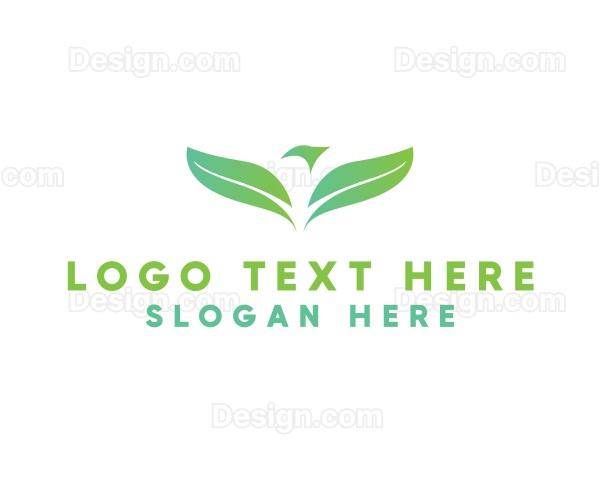 Eco Bird Leaf Logo