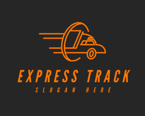 Orange Trucking Business logo design