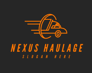 Orange Trucking Business logo design