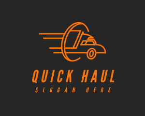 Orange Trucking Business logo design