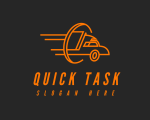 Orange Trucking Business logo design