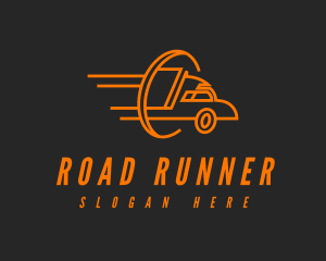 Orange Trucking Business logo design