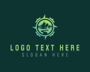 Trekking Navigation Travel Logo