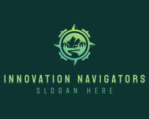 Trekking Navigation Travel logo design