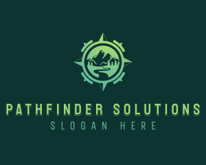 Trekking Navigation Travel logo design