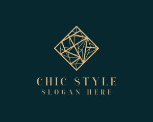 Luxury Geometric Diamond logo design