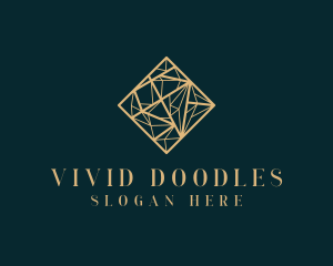 Luxury Geometric Diamond logo design