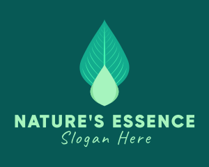 Natural Leaf Droplet logo design