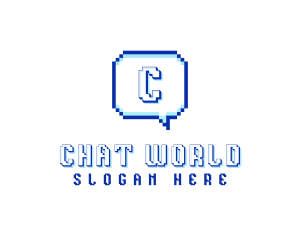 Pixelated Communication Tech logo design