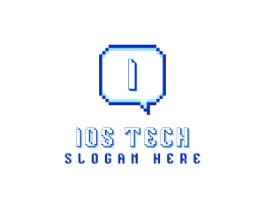 Pixelated Communication Tech logo design