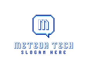 Pixelated Communication Tech logo design