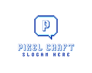 Pixelated Communication Tech logo design