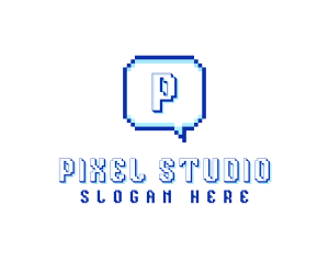 Pixelated Communication Tech logo design