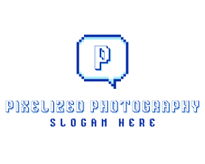 Pixelated Communication Tech logo design