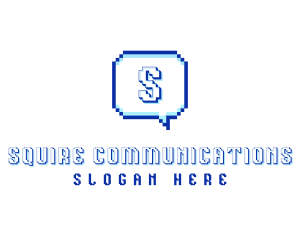 Pixelated Communication Tech logo design