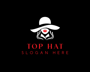 Fashion Hat Lady  logo design