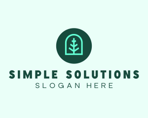 Simple Green Tree logo design