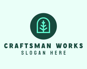 Simple Green Tree logo design