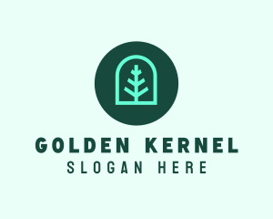 Simple Green Tree logo design