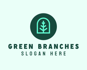 Simple Green Tree logo design