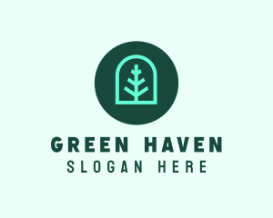 Simple Green Tree logo design