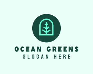 Simple Green Tree logo design