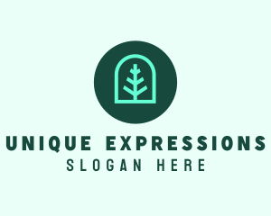 Simple Green Tree logo design