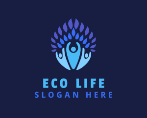 Blue Leaf Community logo design