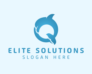 Dolphin Aquarium Letter O logo