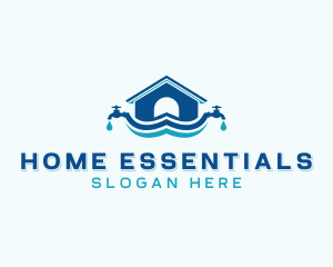 Water Faucet Home Plumbing logo design