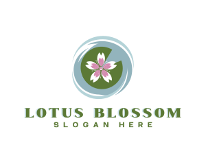 Lotus Pond Ripple logo design