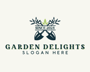 Shovel Gardening Landscaper logo design