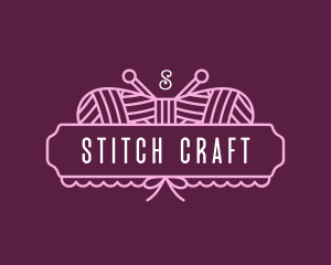 Yarn Embroidery Crochet logo design