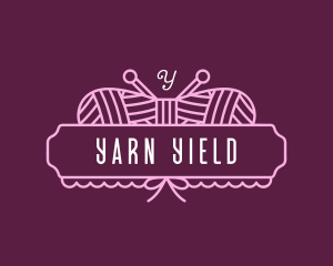 Yarn Embroidery Crochet logo design